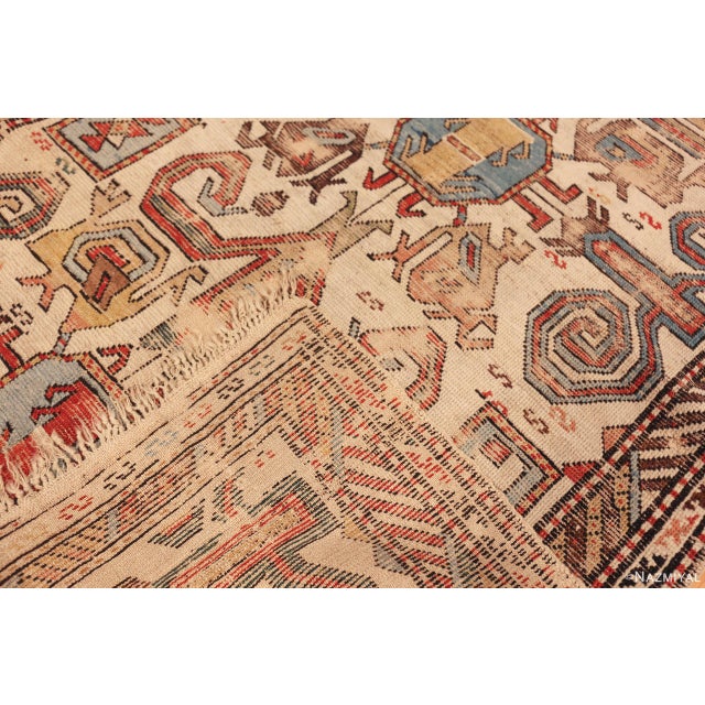 Beige Nazmiyal Collection Antique Caucasian Dagestan Rug For Sale - Image 8 of 8