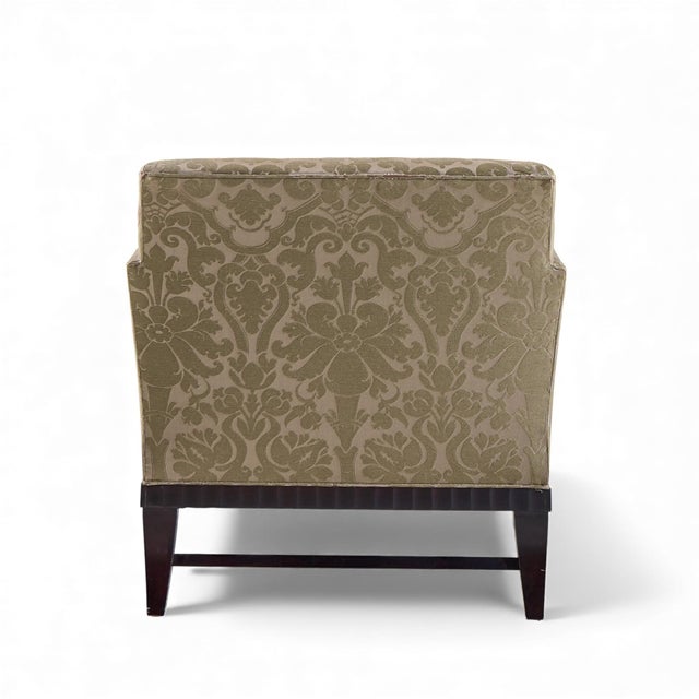 Barbara Barry for Baker Fluted Mahogany Lounge Chair - Pair For Sale - Image 9 of 13