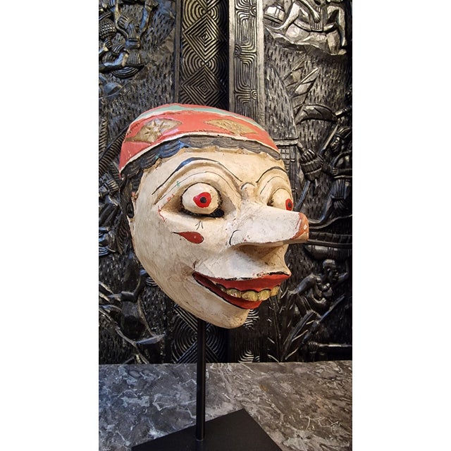 Balinese Mask on a Stand, 1950s For Sale - Image 4 of 9