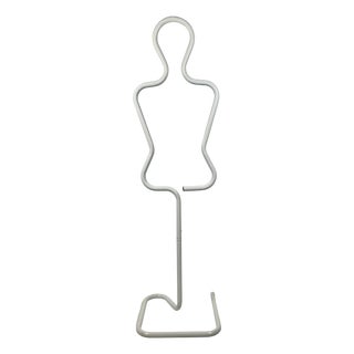 White Tubular Mannequin Silhouette Coat Rack, Italy, 1980s For Sale