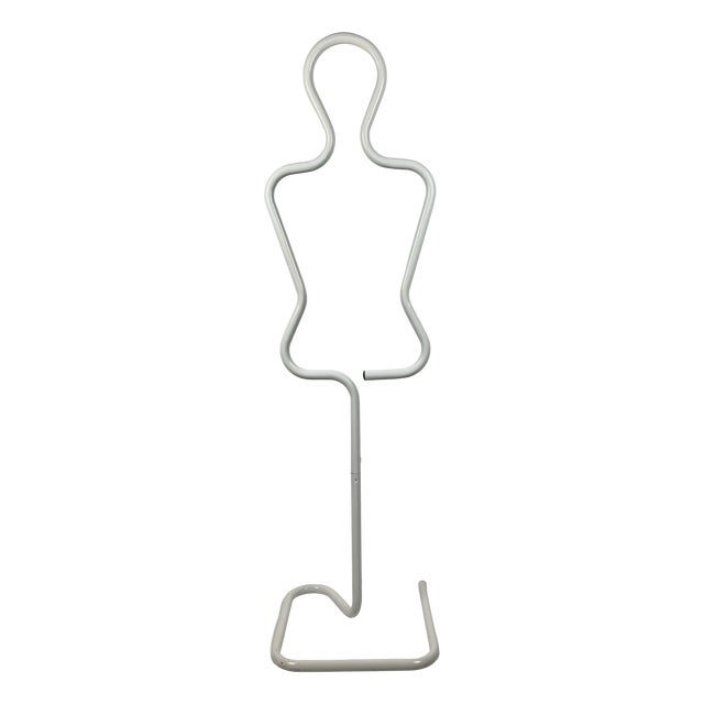 White Tubular Mannequin Silhouette Coat Rack, Italy, 1980s For Sale