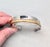 Vintage 1975 Signed Napier Goldtone Rhodium Plated Goldtone Stripe Cuff Bracelet For Sale In Philadelphia - Image 6 of 13