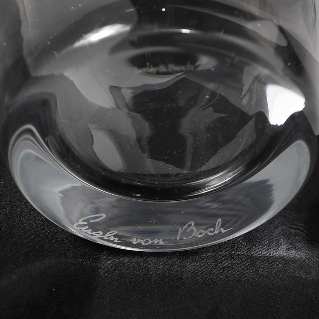 Mid-Century Modernist Villeroy & Boch Crystal Decanter W/ Spherical Stopper For Sale - Image 9 of 9
