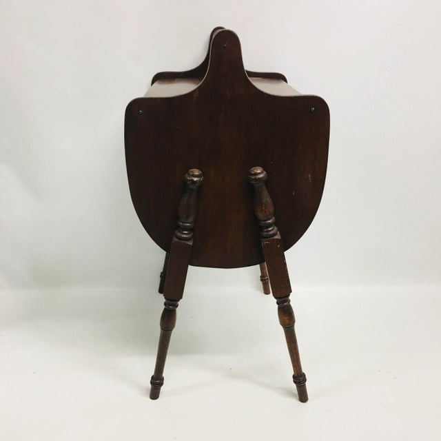 American 1960s Sewing Stand With Turned Legs For Sale - Image 3 of 7