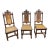 Set of 6 19th-Century French Renaissance Carved Walnut Hunting Chairs For Sale