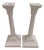 Vintage Fitz and Floyd White Porcelain Candlesticks - A Pair For Sale