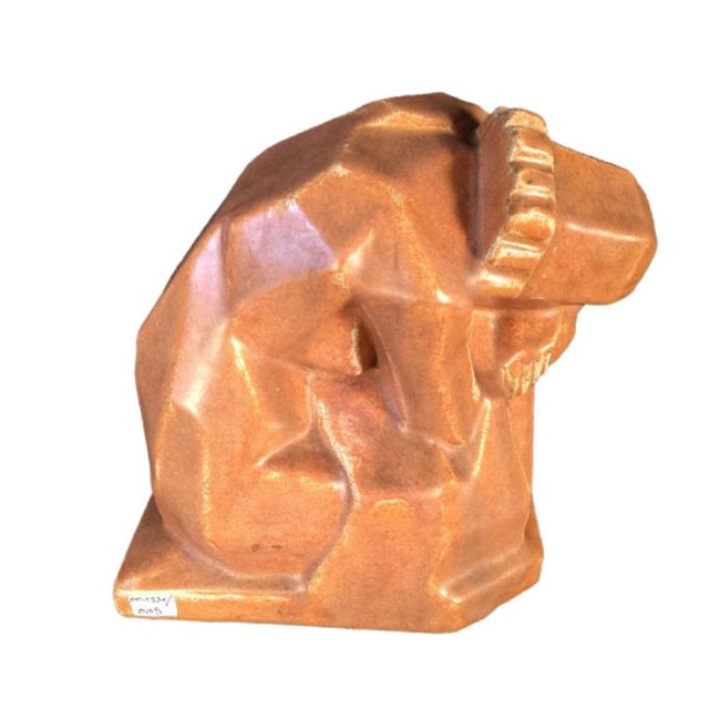 Art Deco Cubist Woman Sculpture by Angelo Hecq & Roger Guerin, 1925 For Sale - Image 11 of 11