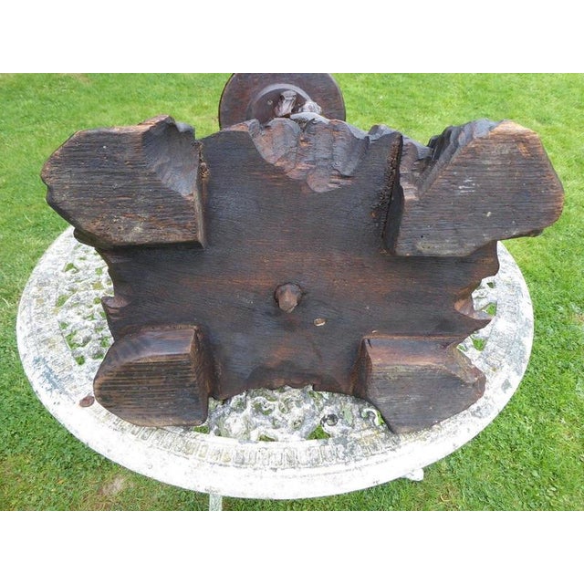 Antique English Carved Figure of a Boy Climbing Plant Stand, 1850 For Sale - Image 9 of 14