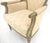 Paint Decorated Painted Olive Green Carved Ballon Back Arm Chair MINT For Sale - Image 10 of 11