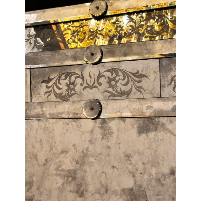 Venetian Mythological Hand-Carving Baccus Figures in Antiqued Mirror For Sale - Image 10 of 18