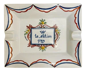Early 20th Century French Ashtray "La Nation" by Georges Martel Desvres