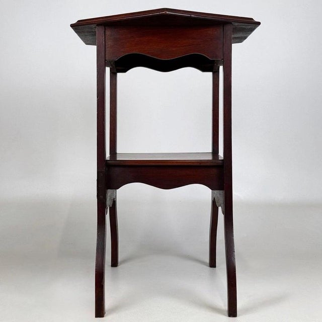 Antique English Edwardian Mahogany Side Table, 1890s For Sale - Image 6 of 12