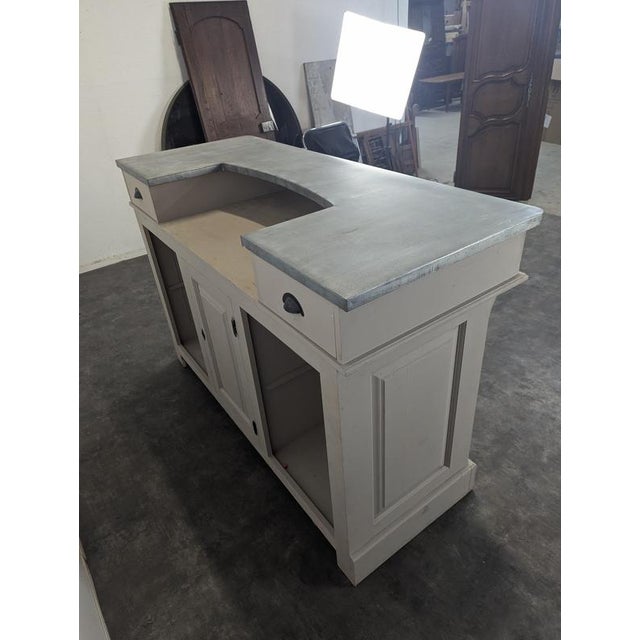 Bar Counter in Pine with Grey Patina For Sale - Image 10 of 11