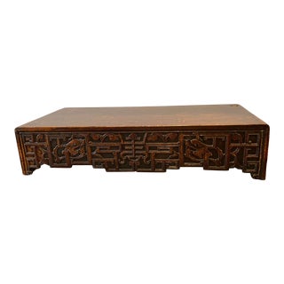 Antique Tibetan Handcarved Tabletop Offering Altar or Shelf For Sale