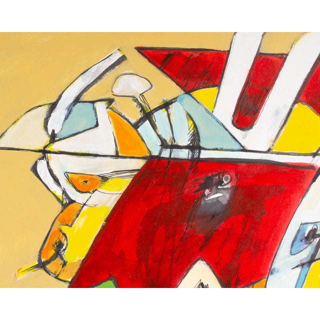 Paper Abstract Acrylic and Watercolor on Paper Painting by James L. Bruch For Sale - Image 7 of 9