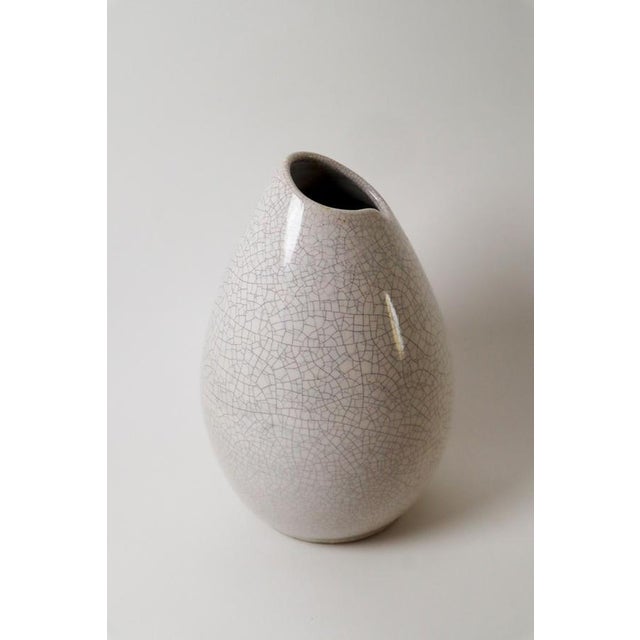 Large Handmade Crackle Vase from Fischmaul, Germany, 1950s For Sale - Image 6 of 13