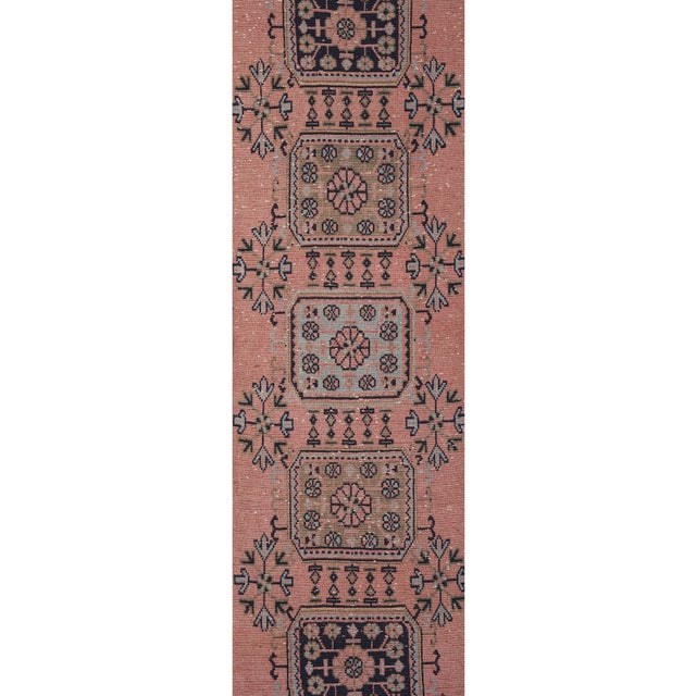 1960s Turkish Hand Knotted Vintage Long Runner Rug - Stair Carpet 2'6'' X 21'2'' For Sale - Image 4 of 10