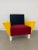 Incredible & Rare Memphis Sottsass Style Reproduction Chair in the Style of Knoll’s Westside Lounge Chair. Three color...