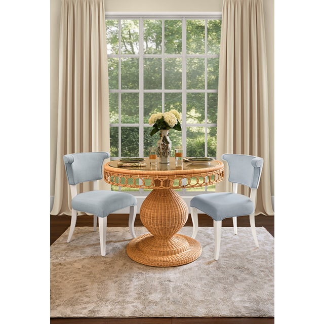 New special order item. Not vintage. Elevate your dining space with this stunning round pedestal table, featuring a...