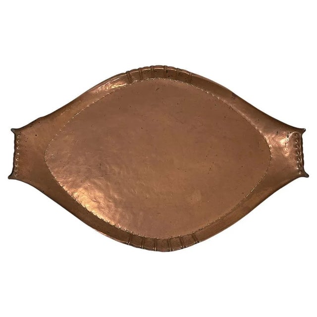 Metal Amsterdamse School Tray attributed to Conrad Fehn, 1920s For Sale - Image 7 of 7