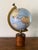 Blue Globe on Wooden Stand With Brass Meridian For Sale - Image 9 of 9
