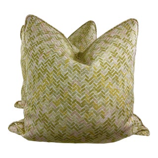 Imogene Heath "Edith Fabric" in Spring 22" Pillows-A Pair For Sale
