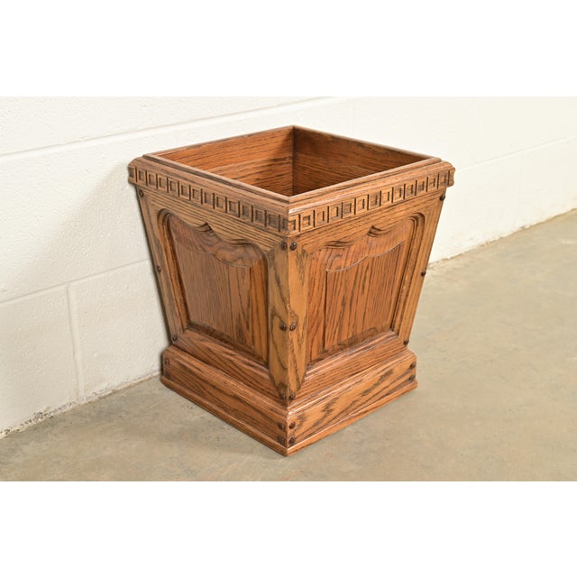 Romweber Romweber Viking Oak Planter or Waste Paper Basket, Circa 1960s For Sale - Image 4 of 11