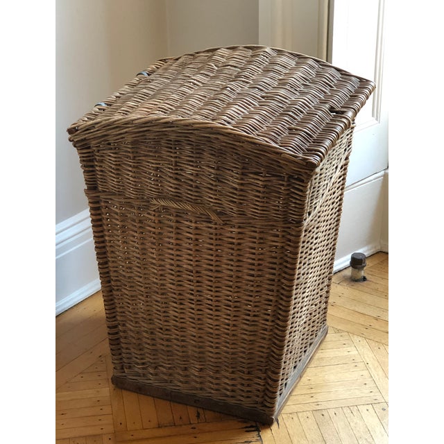 Large Antique Wicker Storage Hamper Chairish