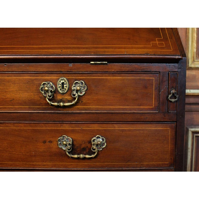 Late 18th Century George III 1774 English Bureau Bookcase For Sale - Image 9 of 10