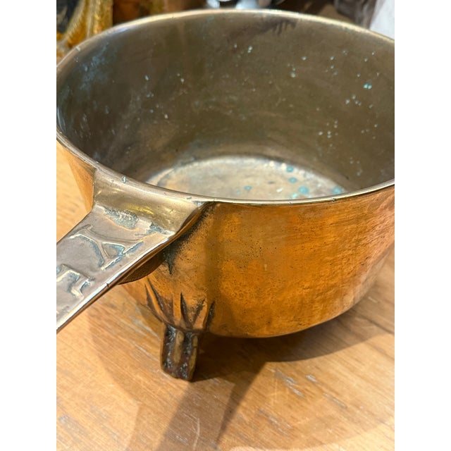 Antique 17th Century English Bronze Tripod Skillet / Apothecary Pan For Sale - Image 10 of 11