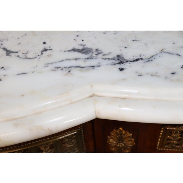 19th C. French Louis XVI Style Marble Top Bronze Mounted Sideboard For Sale - Image 14 of 16