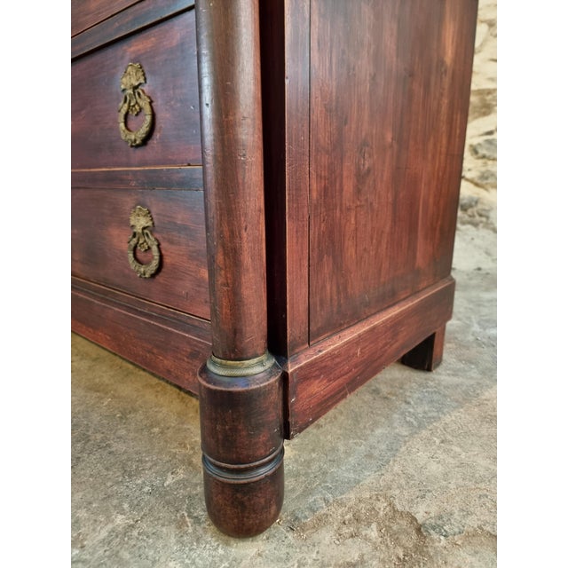 Antique French Empire Chest of Drawers in Mahogany For Sale - Image 5 of 18