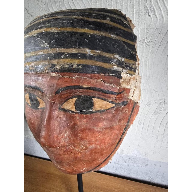 Ptolemaic Egyptian Cartonnage Mask For Sale - Image 3 of 18
