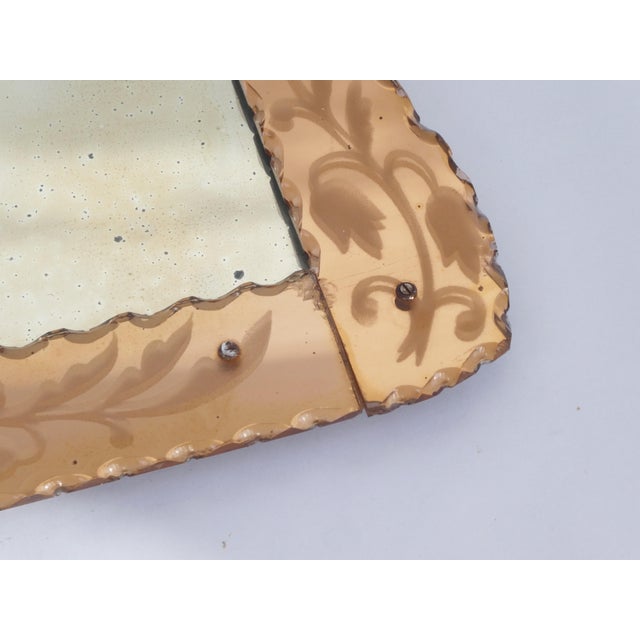 Antique Venetian Wall Mirror with Pink Frame, 1890s For Sale - Image 5 of 11