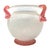 White Murano Art Glass Bowl "Scavo" Italian Seguso White Red Vase Planter Decor For Sale - Image 8 of 12