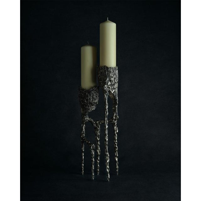 Not Yet Made - Made To Order Omnia Vanitas Vanité 32 Candelabra in Patinated Cast Bronze by William Guillon For Sale - Image 5 of 14