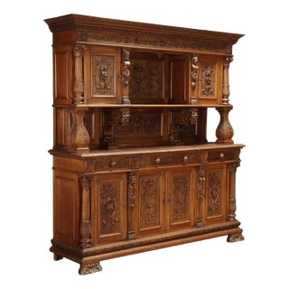 19th Century Neo-Baroque Walnut Sideboard, Italy For Sale