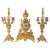 Louis XV Style Napoleon III Gilded Bronze Mantel Set, Set of 3 For Sale - Image 9 of 9