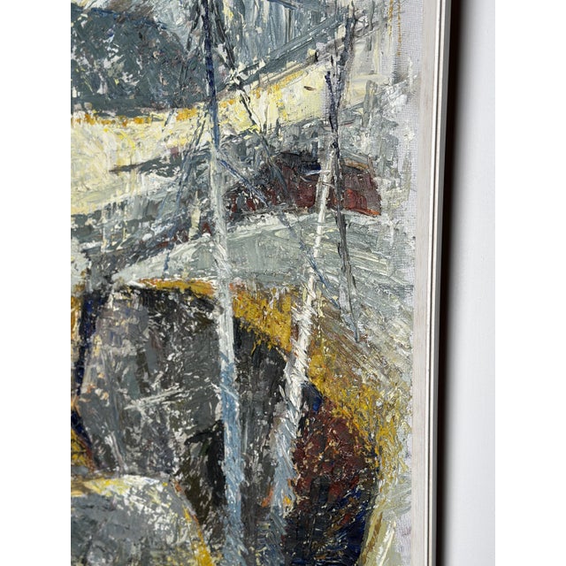 Ingrid Bade, Abstract Landscape, 1960s, Oil on Canvas, Framed For Sale - Image 16 of 18