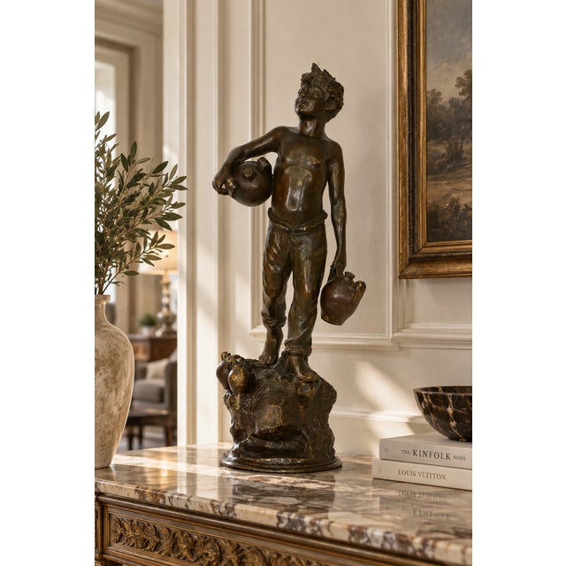 Italian School, Water Carrier with Amphorae, 1920s, Bronze For Sale - Image 14 of 15