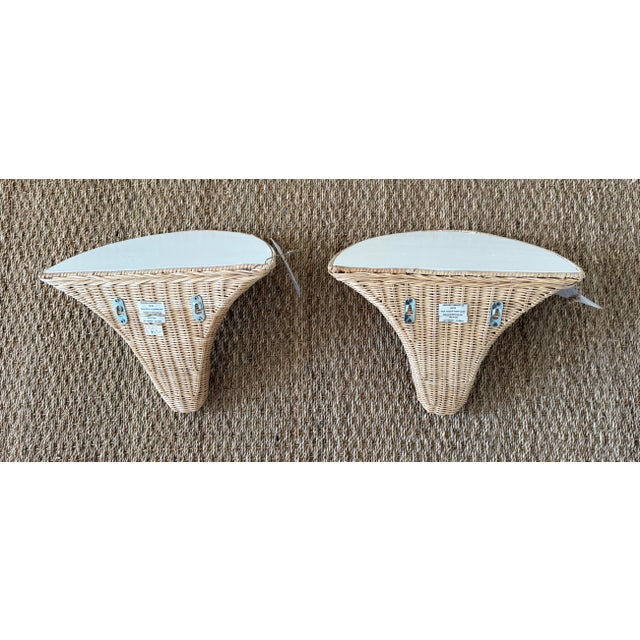 Pair Amanda Lindroth "Baytree" Wicker Brackets For Sale In Miami - Image 6 of 10