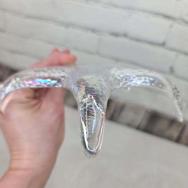 Glass Vintage Akcam Iridescent Starfish Appetizer/Tidbit Dishes - Set of 4 For Sale - Image 7 of 12