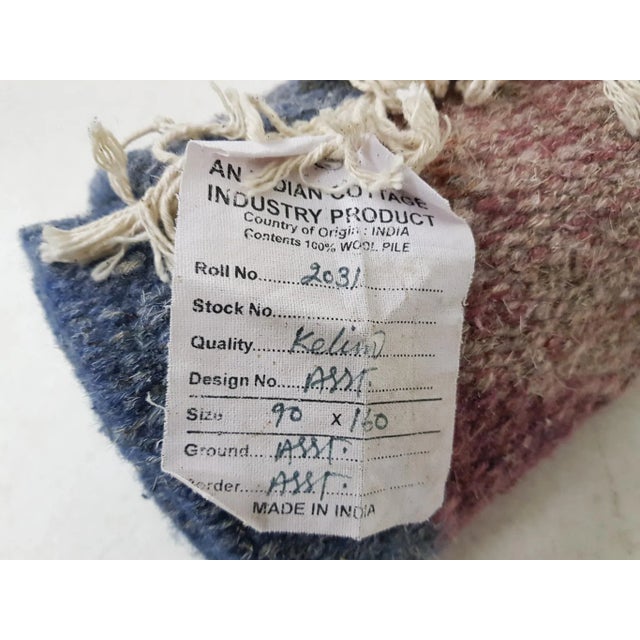 Vintage Indian Woolen Rug, in Good conditions. This piece is attributed to the mentioned designer/maker. It has no...