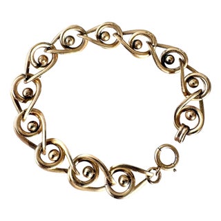 Vintage Gold Fill Chain Link Bracelet For Sale
