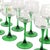 1970s Vintage Alsace Wine Glasses with Green Stems from Luminarc, 1970s, Set of 14 For Sale - Image 5 of 14