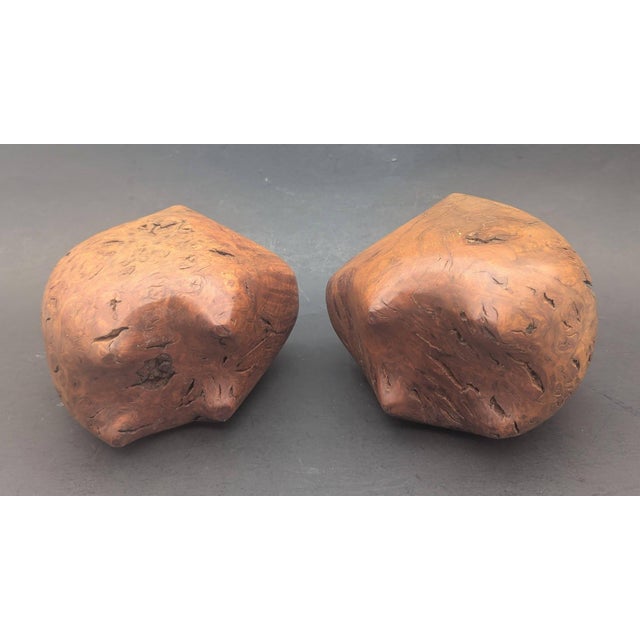 Handcrafted Burl Wood Animal Figurines, a Pair For Sale - Image 11 of 11