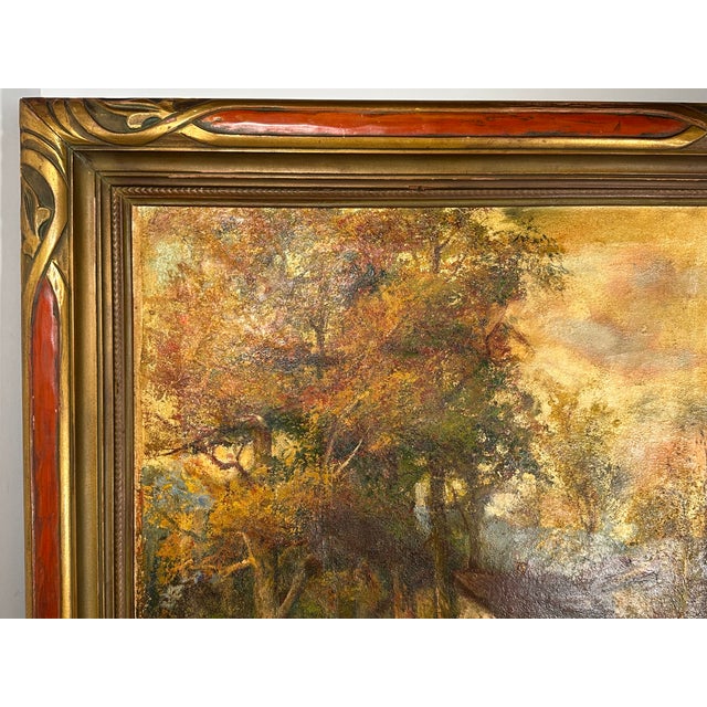 Rare & Original Antique Framed Oil Painting for your consideration. The framed painting measures approx. 24 1/4 inches X...