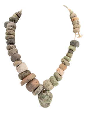 Pre-Columbian Graduated Stone Bead Necklace