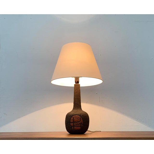 Brutalist Danish Studio Pottery Table Lamp, 1979 For Sale - Image 10 of 18