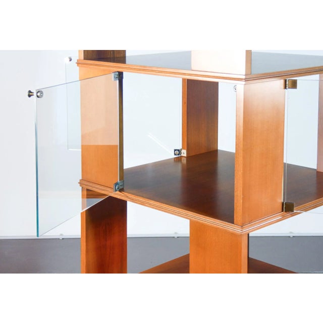 Italian Wooden Center Swivel Bookcase For Sale - Image 6 of 10